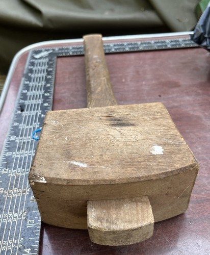 Vintage wooden mallet - wooden,