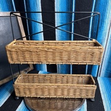 Wicker Rattan 2-Tier Spice