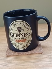 Guinness Extra Stout Mug Official Merchandise Coffee/Tea Cup Colour Black VGC