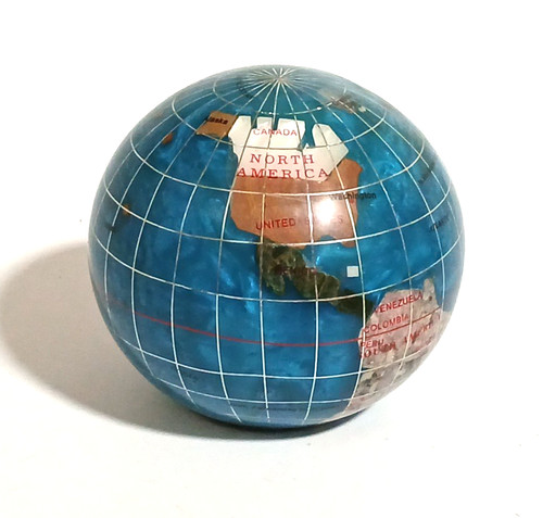 World globe paperweight with - world,
