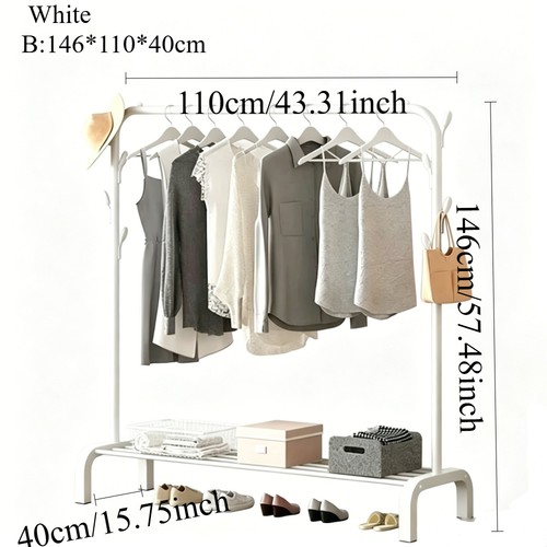 Metal double rail clothes - rail,