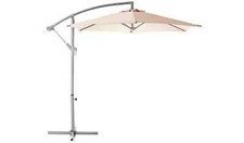 2.5m Overhanging Garden Parasol - Cream. Delivery available, ask for a quote.