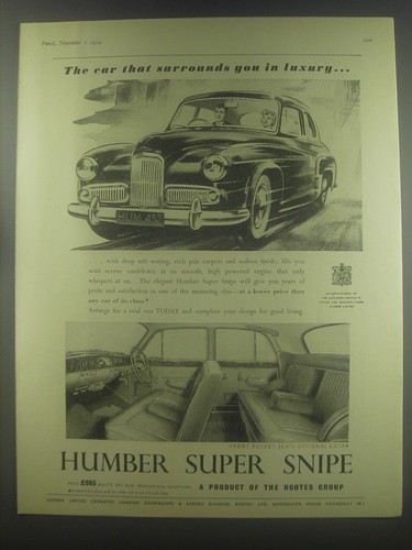 1954 humber super snipe car - car, ad