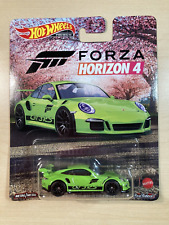 Hot wheels premium Porsche 911 GT3 RS Forza Horizon 4 on Real Riders new on card