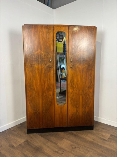 1950 vintage walnut veneered - vintage,