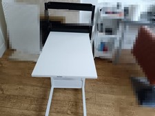 Adjustable White Mobile Beauty Salon Trolley with Shelves & Side Trays Desk