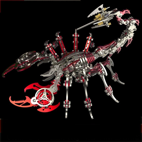Red cyber scorpion metal model - red,