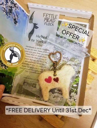 Love ewe present wool felted - love,
