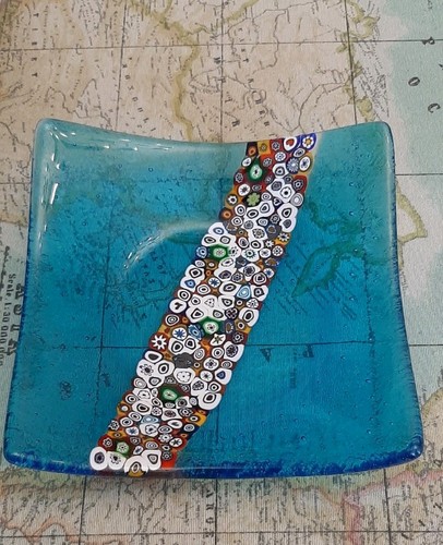 Millefiori murano glass dish - millefiori,