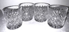 Vintage 4 x Thomas Webb Crystal Whisky Glasses WARWICK Pattern 3" High