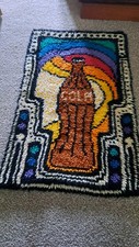 Vintage 70's rug/ wall hanging.  Cola bottle design. Beautiful condition.