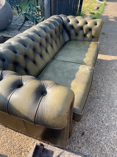 Chesterfield green leather - green,