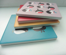 Lisa Buckridge "Fat Robin" Christmas Set of 4 Tile Coasters. 4 Designs. NEW