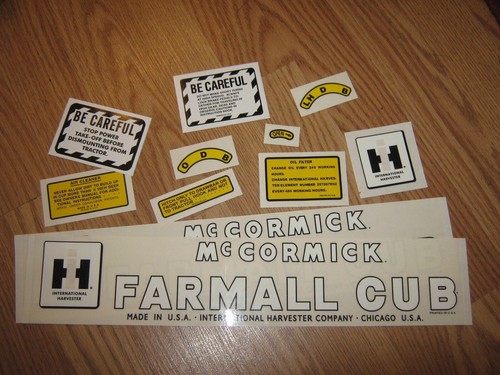 Farmall cub 1949 1954 decal - , 1949-1954