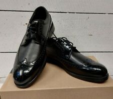 Mens Clarks Coling Limit Interest Black High Shine Brogue Leather Lace Up Shoes