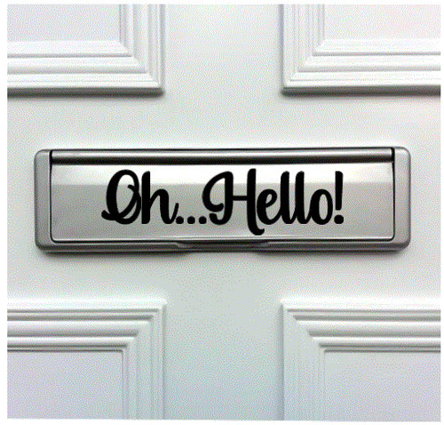 Hello door letter box - box, vinyl