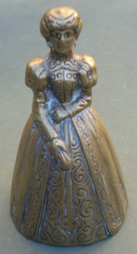 Vintage brass lady - lady, bell