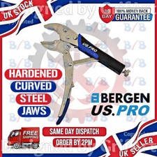 10" LOCKING MOLE GRIPS ADJUSTABLE LARGE CURVED JAW PLIERS WRENCH CLAMP VICE TOOL