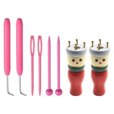 Two Piece Knitting Doll Tool Set with Wooden Spool for French Knitting