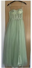 New size 6-8 Boned Fairy Tale sexy  Long Dress Prom, Cocktail high split netted 