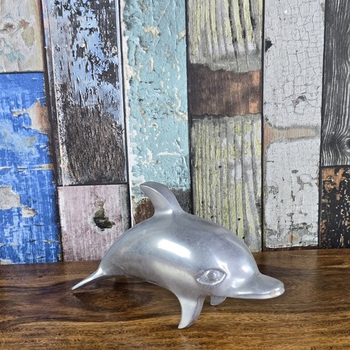 Vintage cast metal dolphin - vintage,