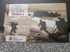 2019 Gibraltar D-Day 75th Anniversary 50p Fifty Pence Coin Pobjoy Mint