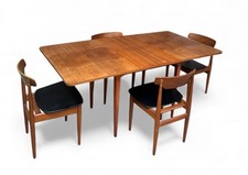 EON TEAK EXTENDING DINING TABLE AND MATCHING FOUR CHAIRS MID CENTURY RETRO C1960
