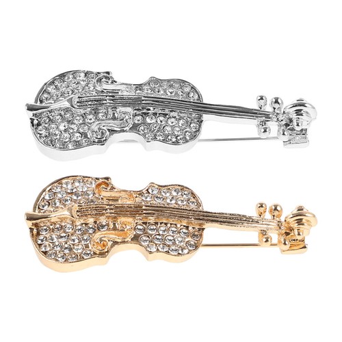 2pcs violin brooch - brooch, for