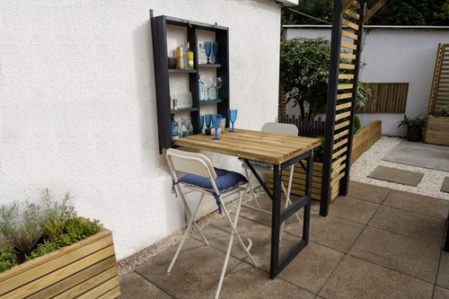 Wooden garden bar wall - garden,