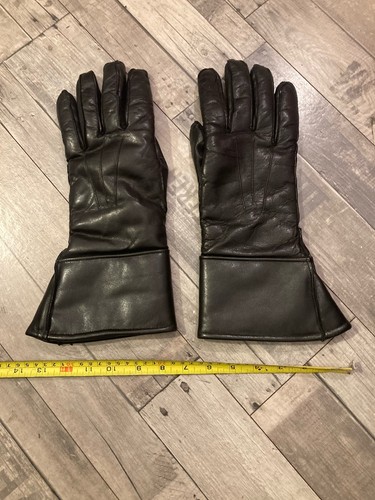 Vintage leather biker gloves - vintage,