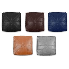 Square Moroccan Star Bean Bag Faux Leather Pouffe Seat Footstool Patchwork