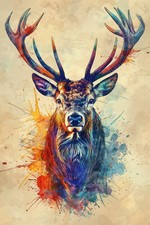 Stag Deer Canvas Picture Print
