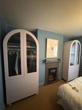 Wooden Curved Wardrobes x2