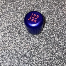Manual Car 5 Speed Gear Shift Knob Shifter Aluminum Blue Red