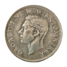 1945 GB King George VI Half Crown (50% silver) Coin lovely Looking Coin (CR963)