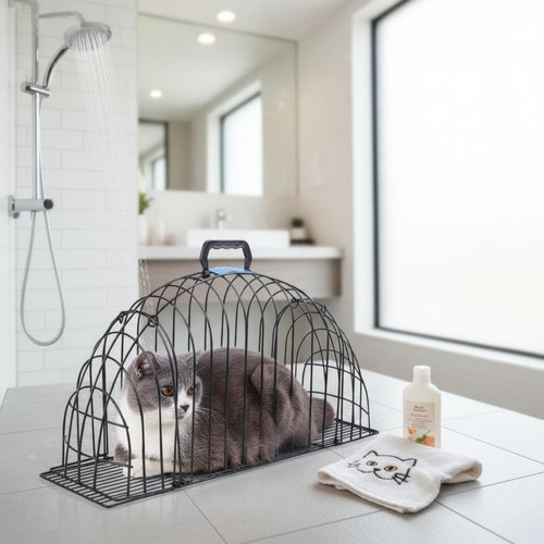 Portable cat bathing enclosure - cat,