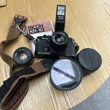 Ricoh KR10 With Rikenon 50mm sunagor super and chinon lens  Ricoh SLR Camera