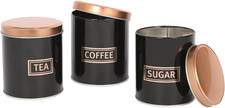 3Pc Tea Coffee Sugar Canisters
