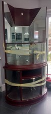 mahogany large glass display
