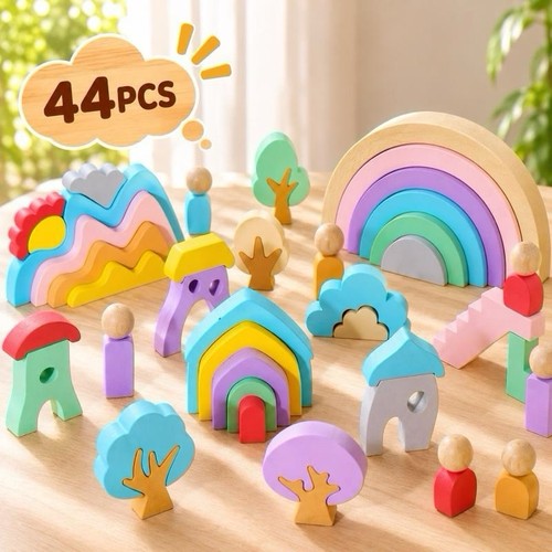 44pcs children wooden - children's,