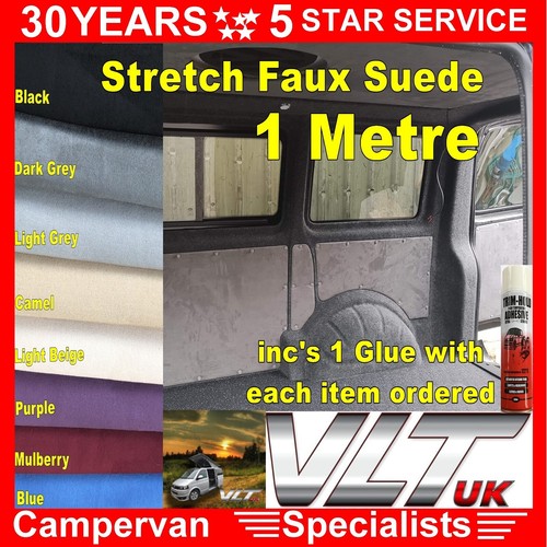 Stretch suede for car camper - stretch,