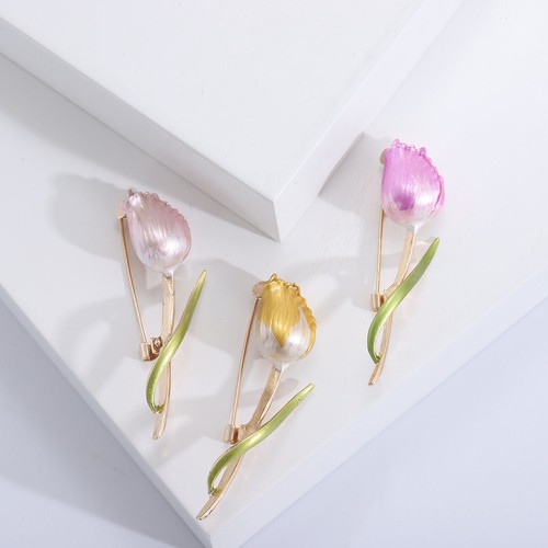 New enamel tulip brooches for - tulip,
