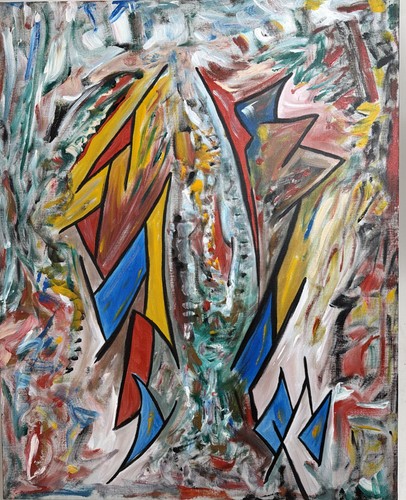 Original abstract oil painting - oil,