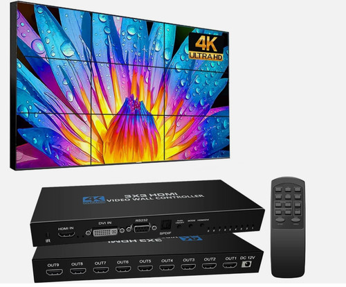 3x3 video wall controller - video,