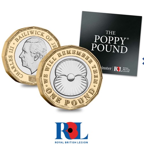 One pound poppy 2025 coin - one, uk