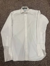 Turnball And Asser White Poplin Shirt Regent Collar 15 Inch Collar