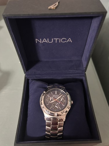 Nautica steel watch - steel, silver