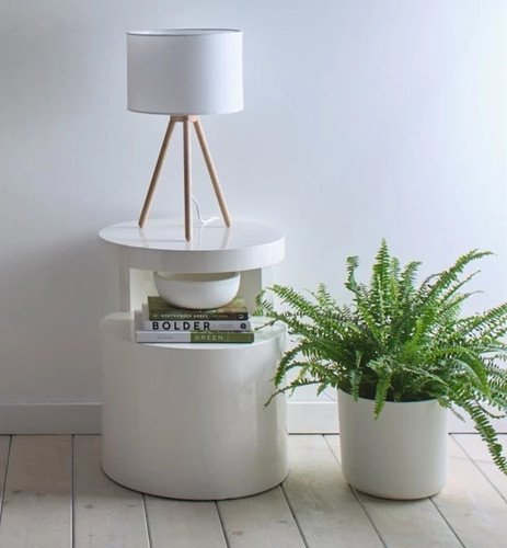 Oak wood tall tripod floor - oak,