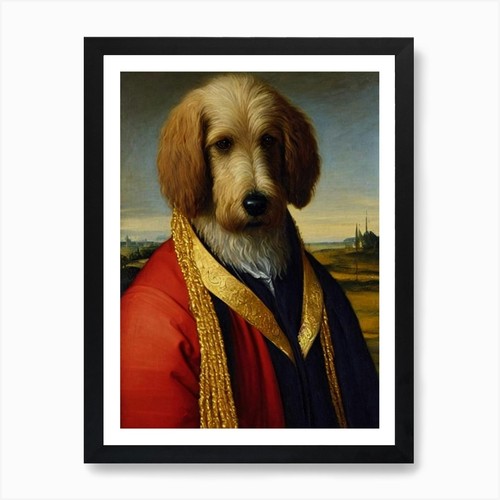 Komondor renaissance portrait - komondor,