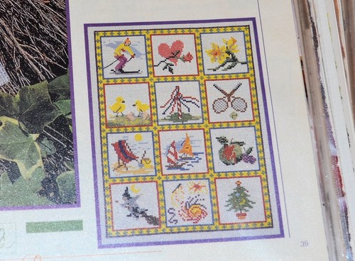 Cross stitch sampler calendar - cross,